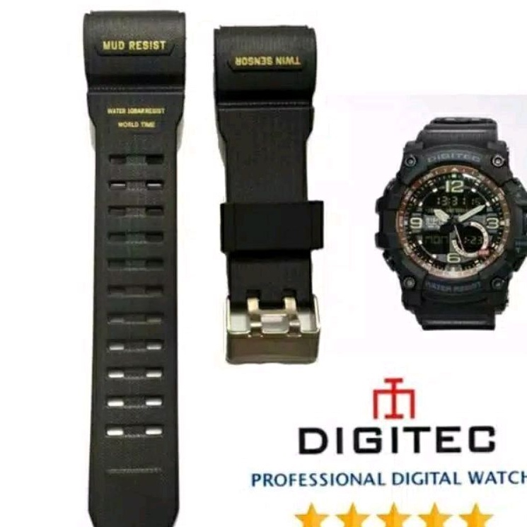 STRAP TALI JAM DIGITEC DA-2125T DA2125T DA2125-T DA 2125 T RUBBER STRAP TALI JAM DIGITEC DA-2125T