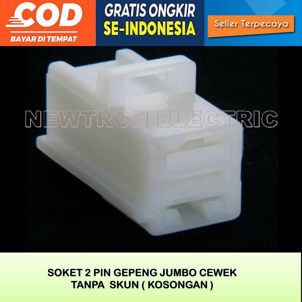 SOKET 2 PIN JUMBO SOKET FUSIBLING FEMALE 2 PIN SOCKET SKUN JUMBO ARUS BESAR TAHAN PANAS