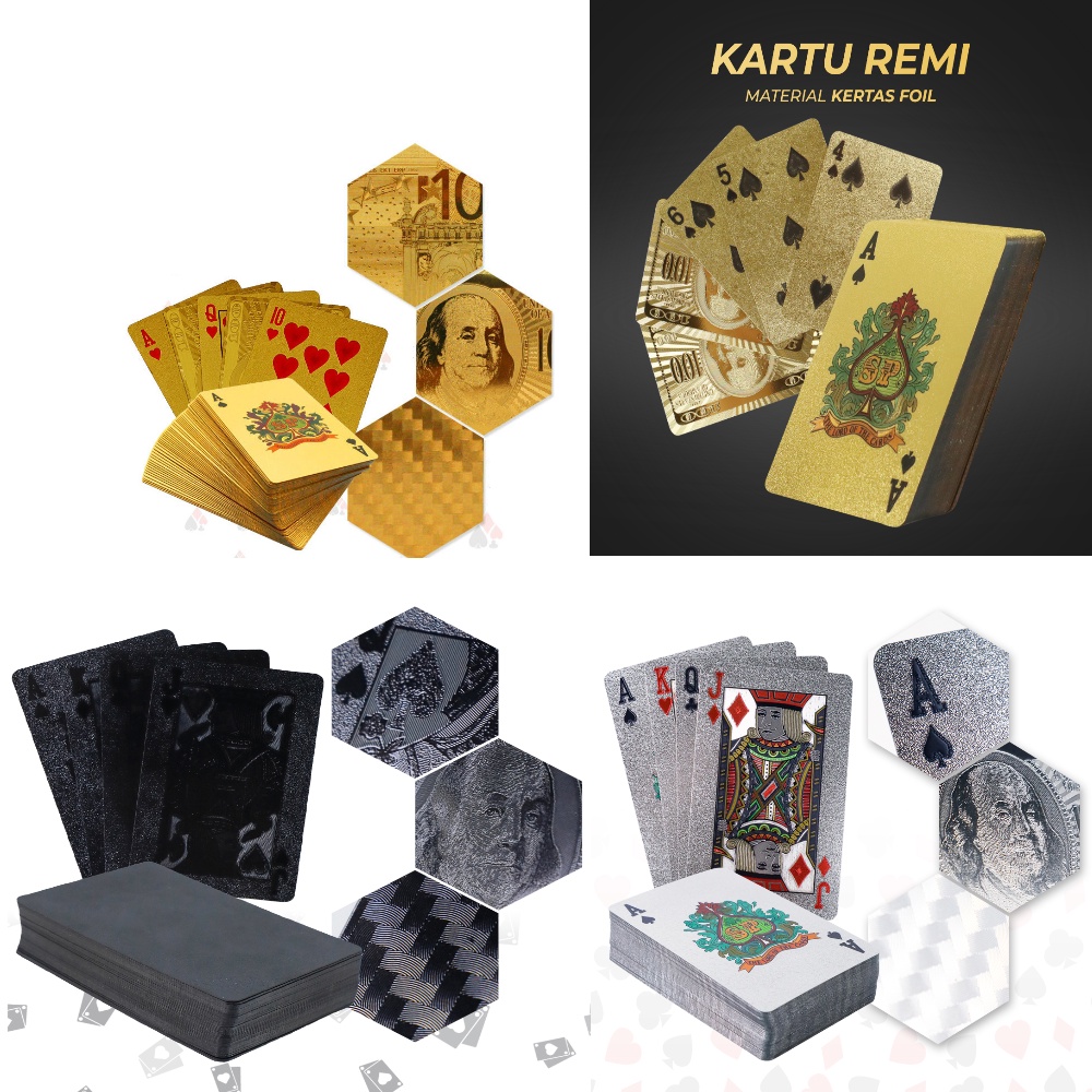 Kartu Remi Poker Bahan Lapisan Foil - TH73A