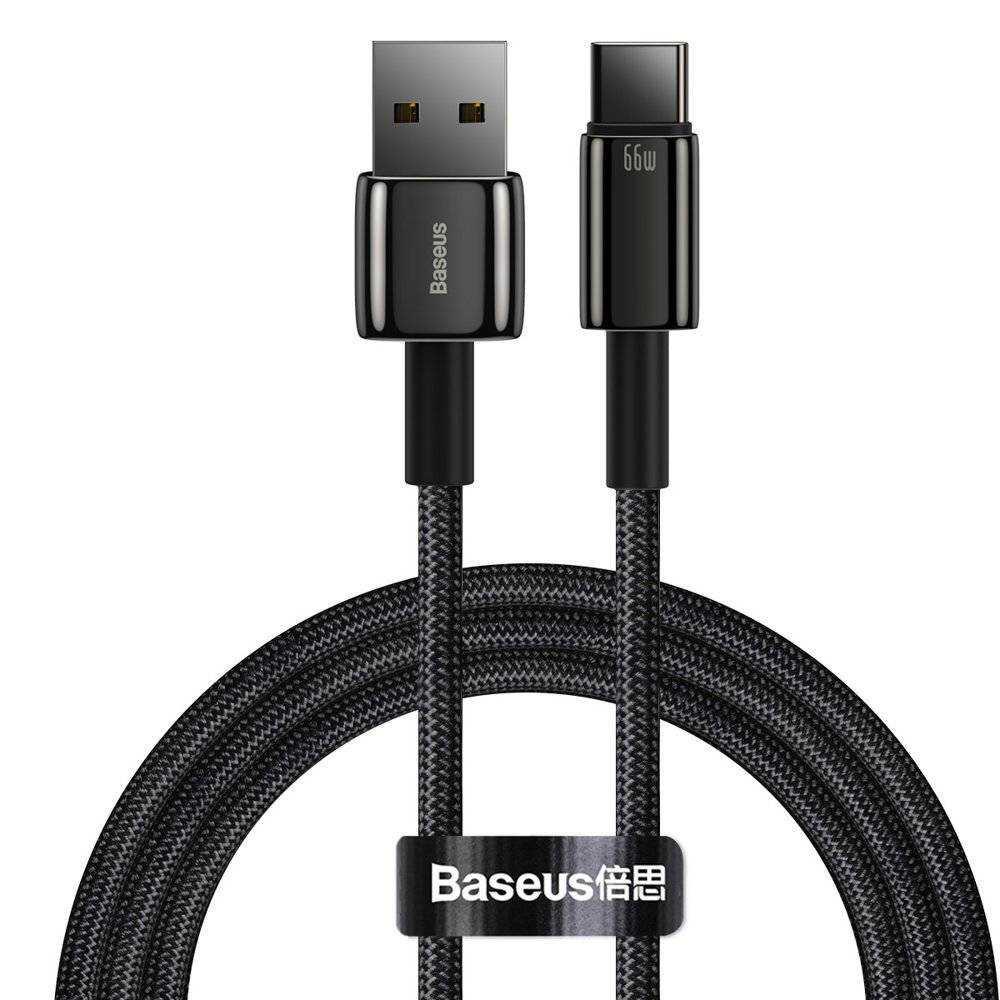 Baseus Tungsten Series Kabel Charger USB Type C 66W - CATWJ-B01 - Black