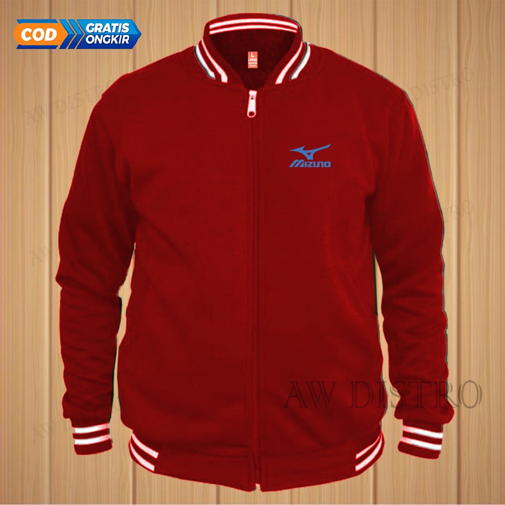 COD Jaket Baseball Varsity Distro MZN Text Sky Blue Premium Quality