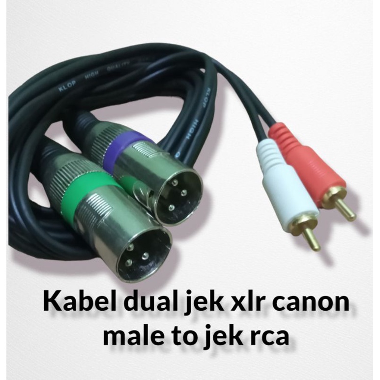 kabel power jek xlr canon male to jek rca 1 set