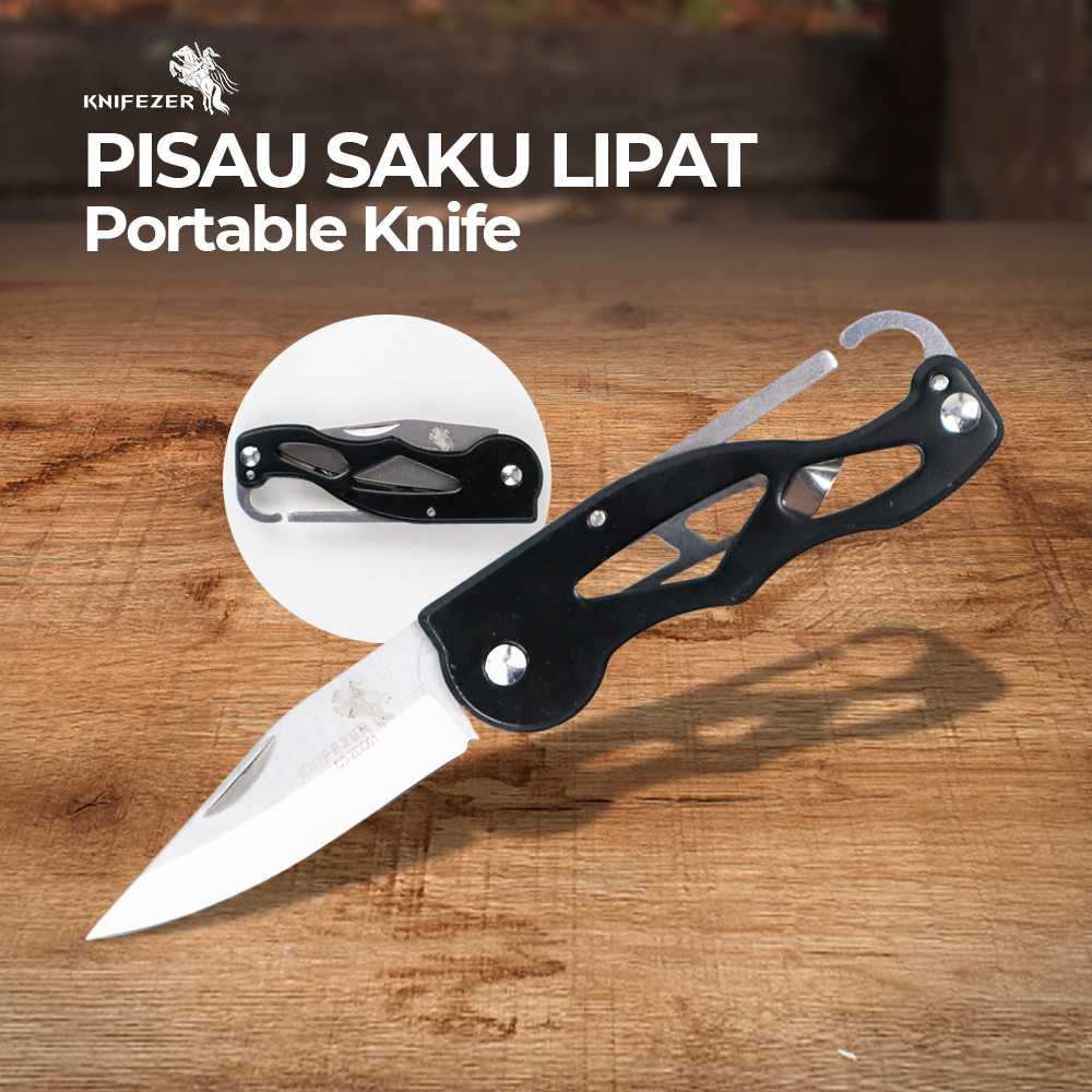 KNIFEZER Pisau Lipat Portable Camping Knife Survival 440C 58HRC - CS-ZDD01