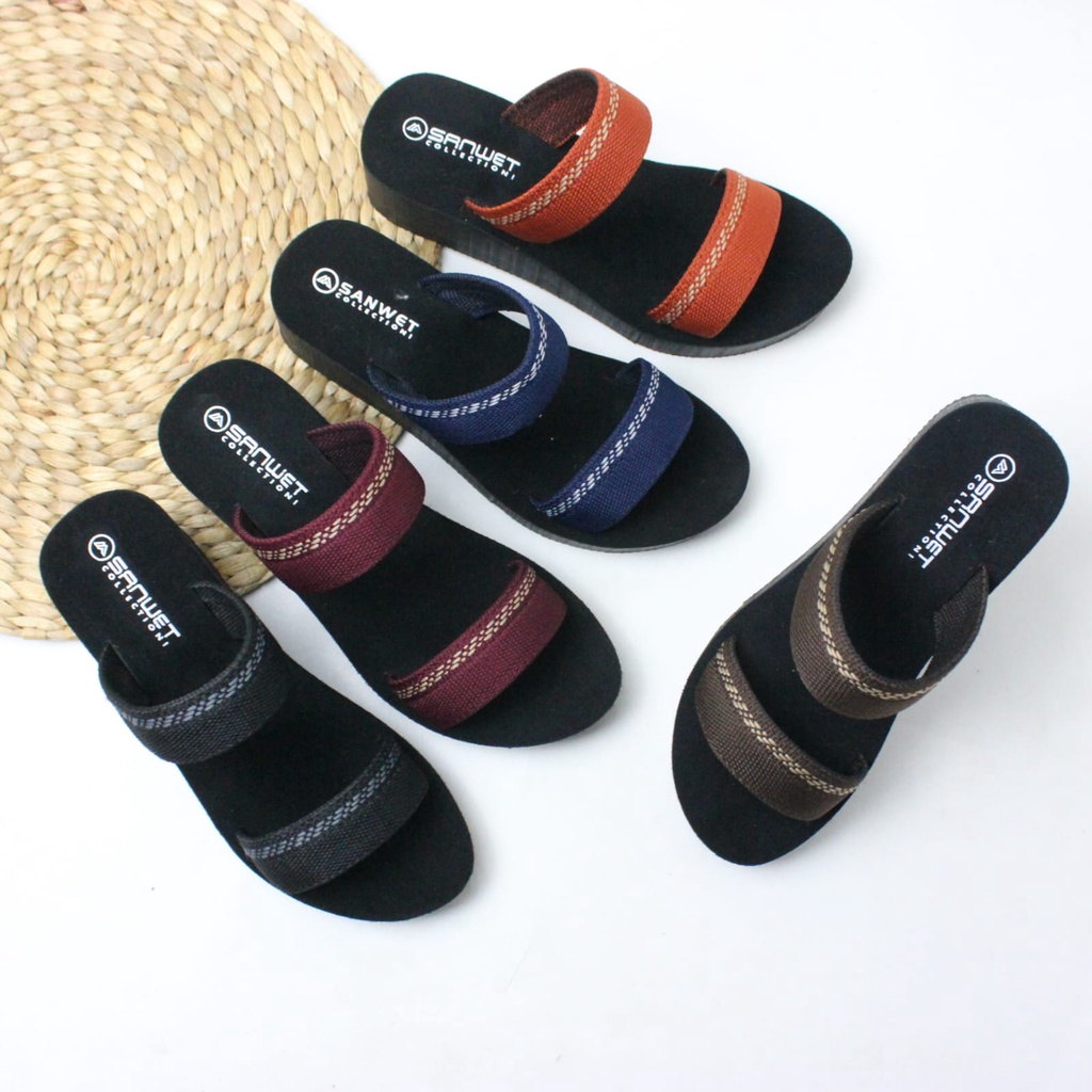 Sandal Wanita Wedges Ban 2 Flat BN202