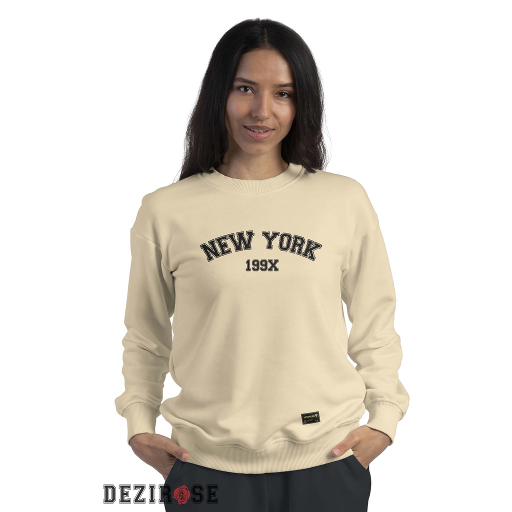 DEZIROSE Sweater Crewneck New York 199X (Sablon) Size M-XXL ( Pria &amp; Wanita )