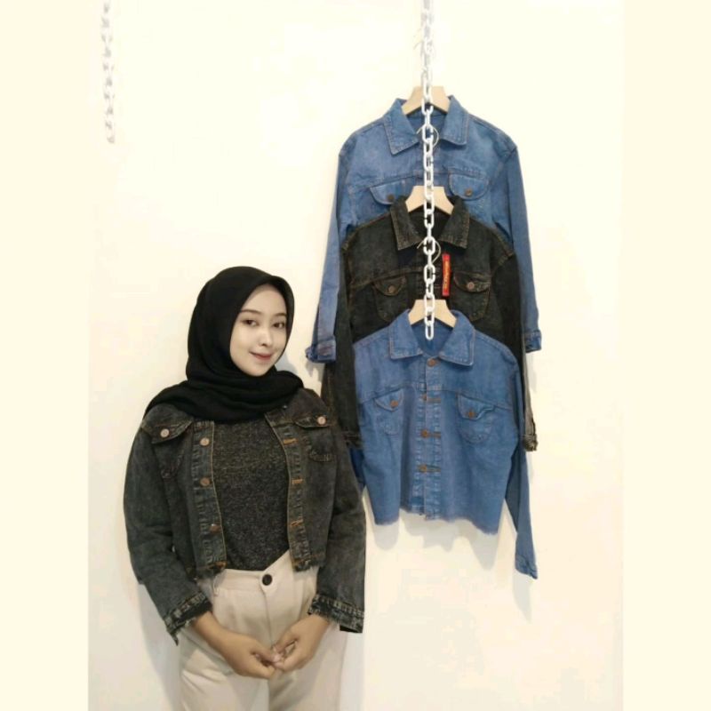 jaket jeans crop rawis