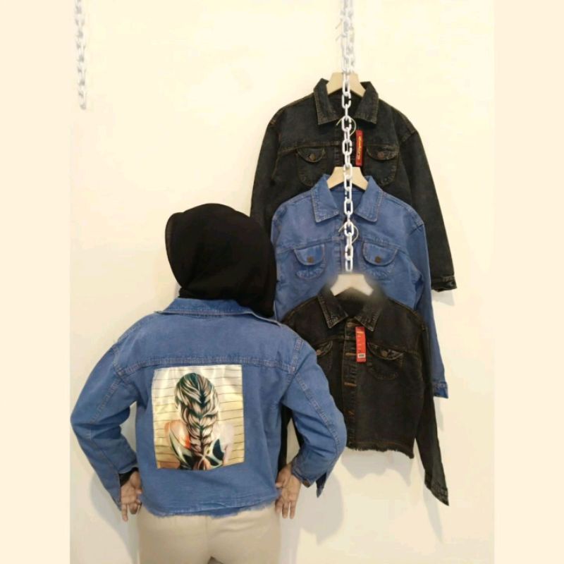 jaket jeans crop rawis