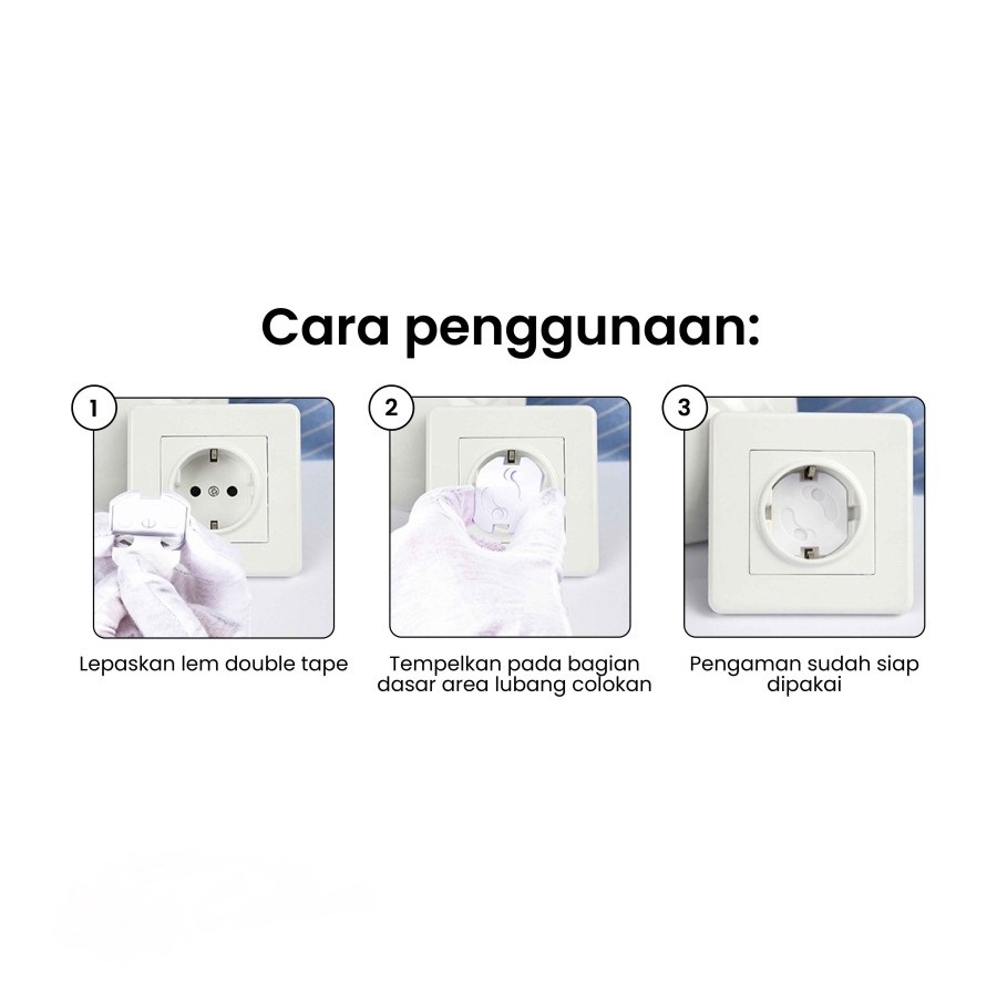 Pengaman Stop Kontak Penutup Colokan Listrik Bayi Anak Pelindung Tutup Stop Kontak Socket Cover