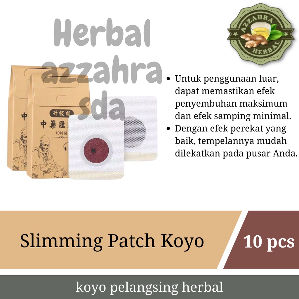 Slimming Patch Koyo (ISI 10) Pelangsing Detox Racun Lemak Penurun Berat Badan / Slim Patch Pembakar Lemak Stiker