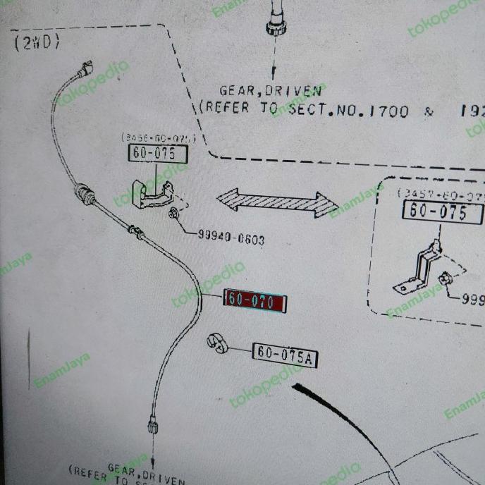 Mazda Genuine Parts Kabel Speedometer Mazda Astina 60070 separe part mobil berkwalitas