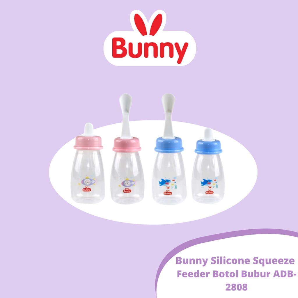 Lusty Bunny Silicone Squeeze Feeder Botol Bubur Bayi