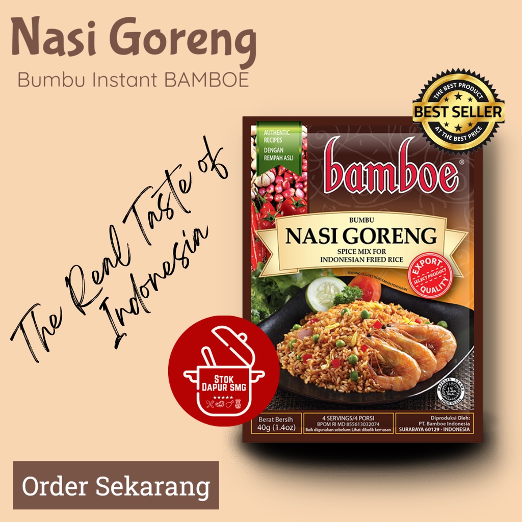 

BAMBOE Masakan Indonesia Bumbu Masak Instan Export Quality NASI GORENG 40gr