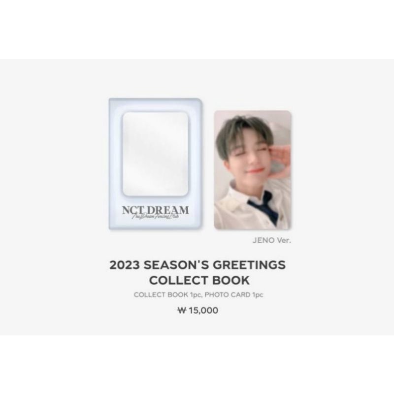 COLLECT BOOK JENO SG23 SM NCT DREAM JENO
