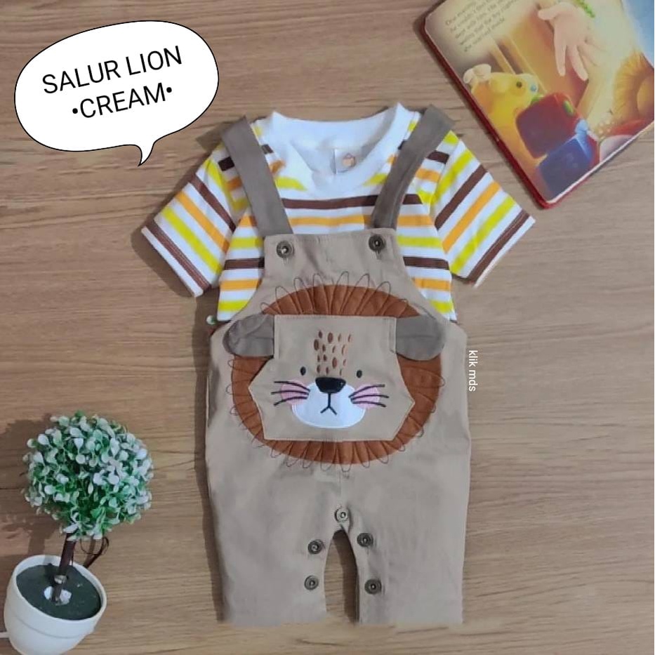 Klik Mds Setelan Overall Anak Bayi Laki-laki Motif Honey Bear Estimasi Usia 3-12Bulan