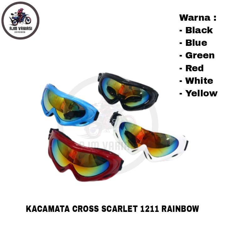 Kacamata Cross Kacamata Trail Helm Classic Scarlet 1211 Rainbow