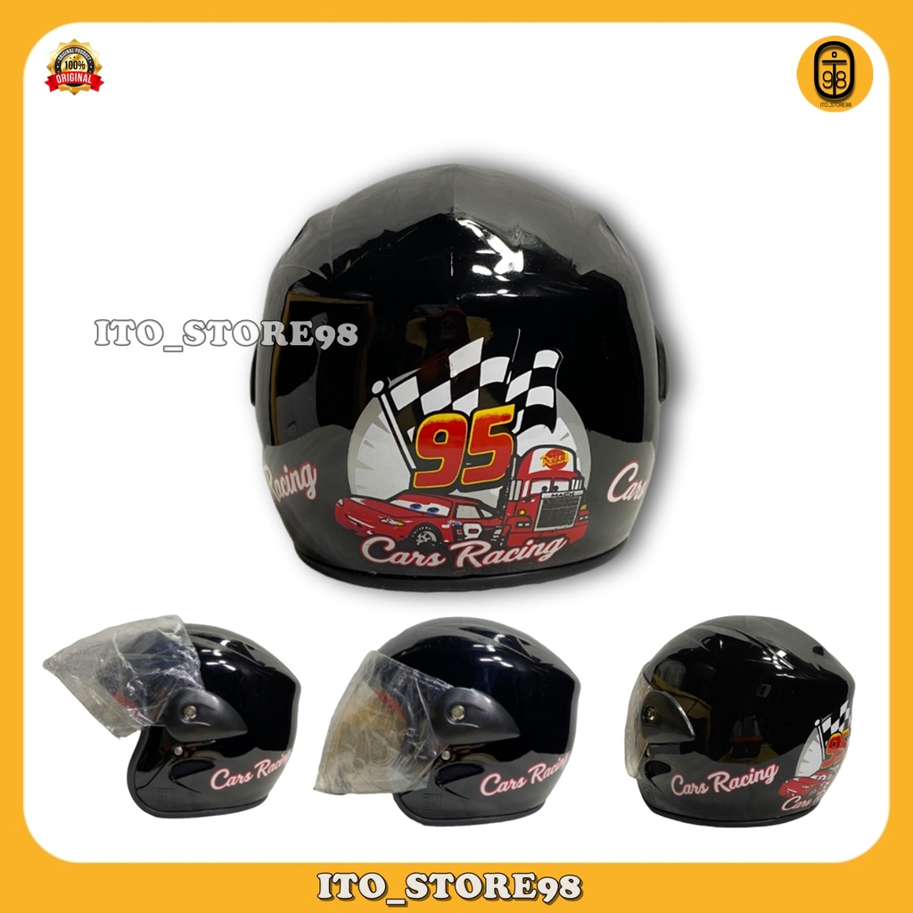 Helm Sepeda Motor Half Face Anak Umur 2 3 4 5 Tahun Laki Perempuan Standar Sni / Helem Balita Tk Sd 