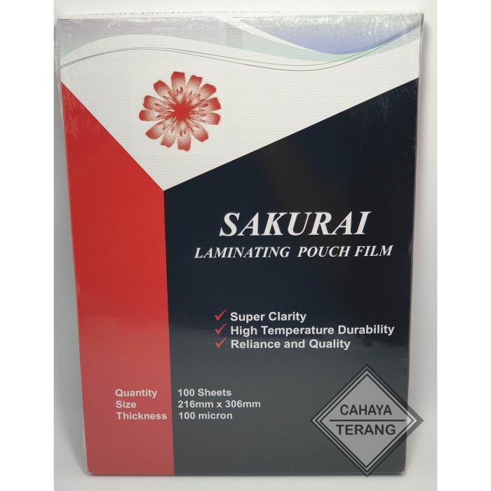 

Terlaris Plastik Laminating Sakurai Ukuran A4