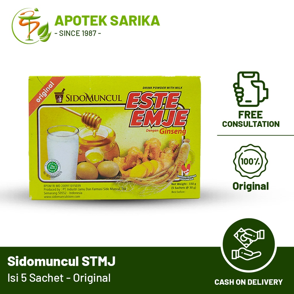 

Sidomuncul STMJ Vanilla & Coklat Isi 5 Sacht ( Minuman Mencegah Masuk Angin )