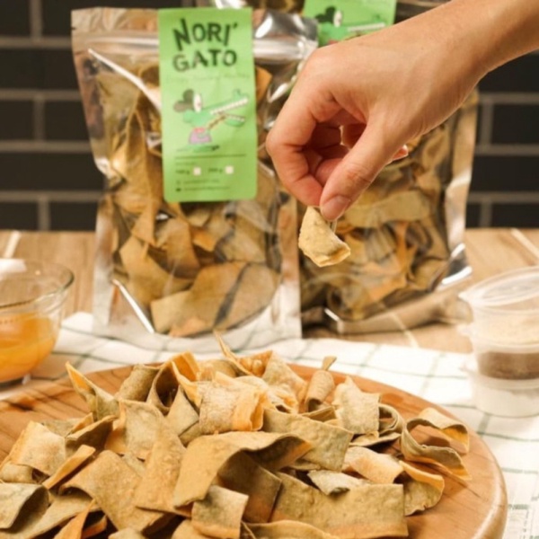 

Diskon Norigato skin vegetarian fish Unik kripik 200gram nori chips seaweed