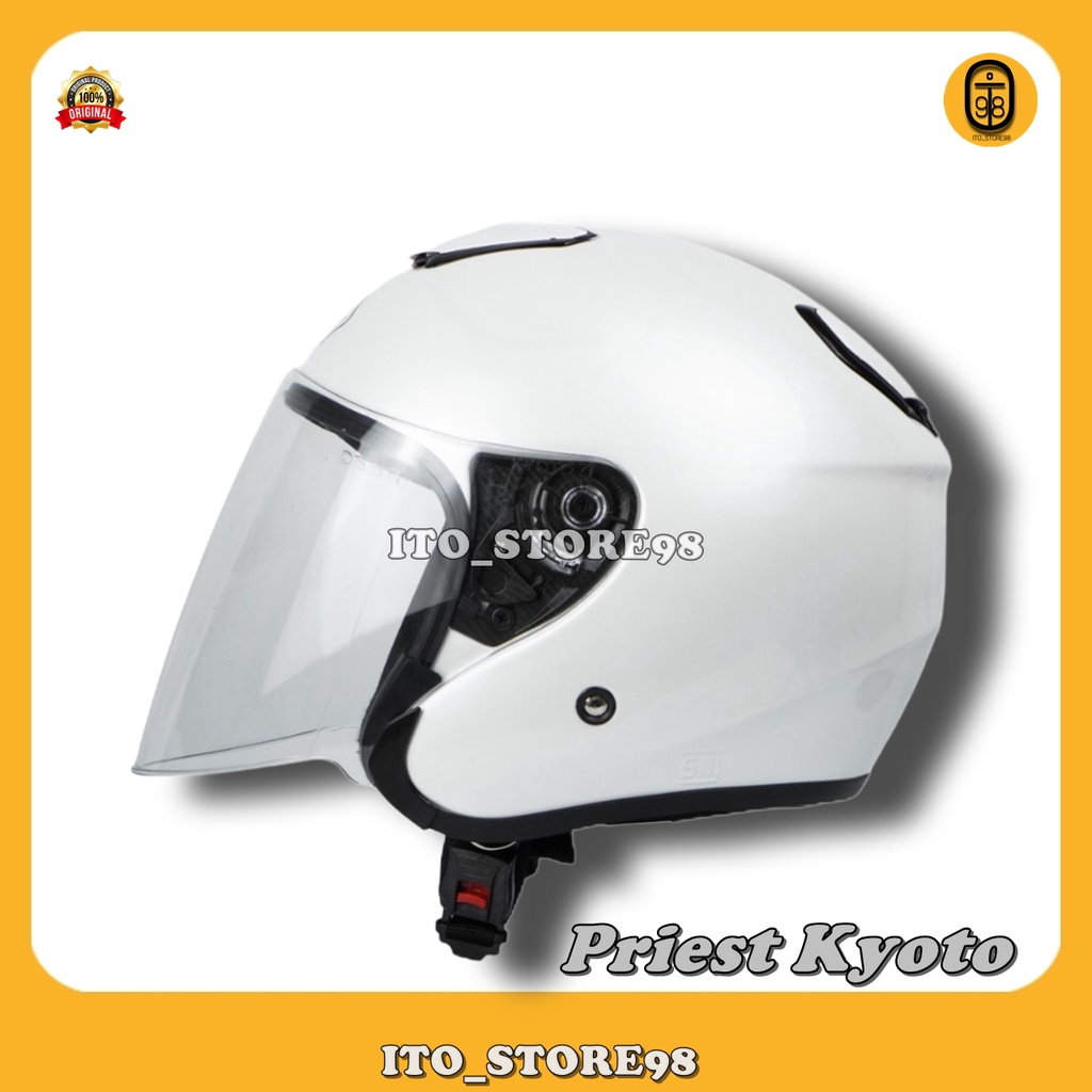 Helm Sepeda Motor Half Face Tipe Dyr Osaka / Kyt Kyoto / West Najima Helem Original Priest Untuk Pri