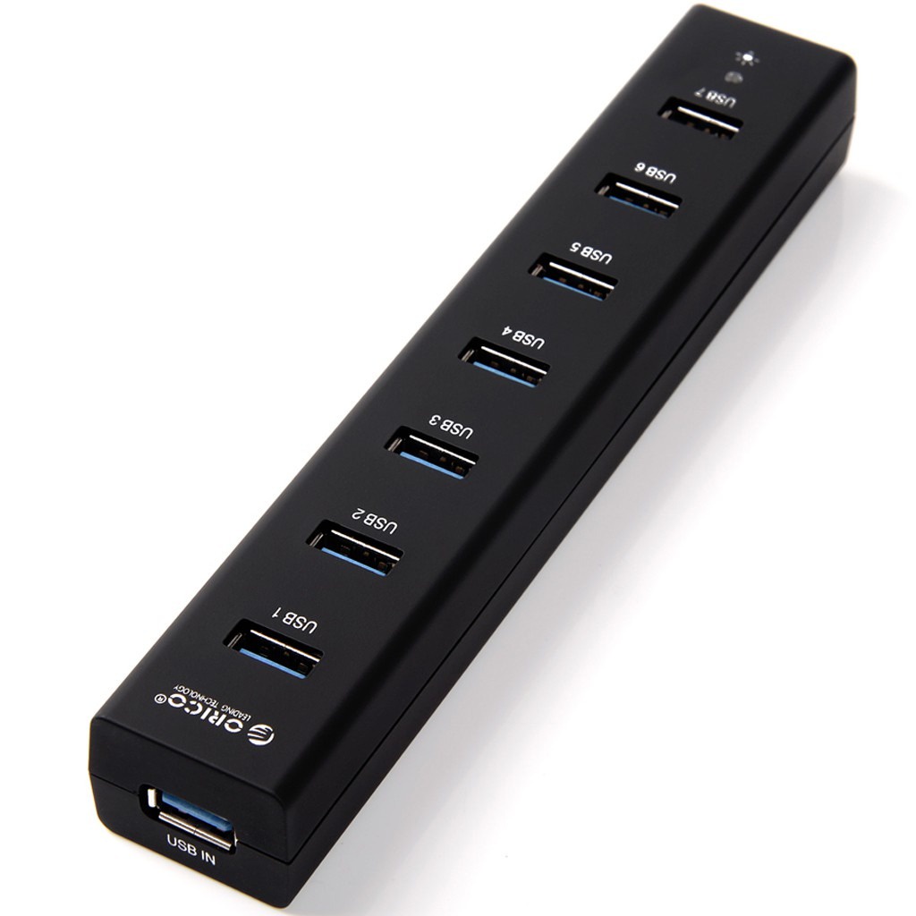USB HUB ORICO H7013-U3 BK 7 Port 3.0 Desktop High Quality Original