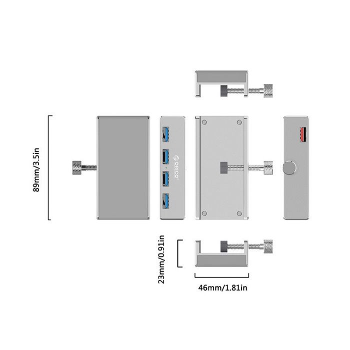 Klip Multiport Komputer Aksesoris ORICO MH4PU 4 Port USB3.0 HUB