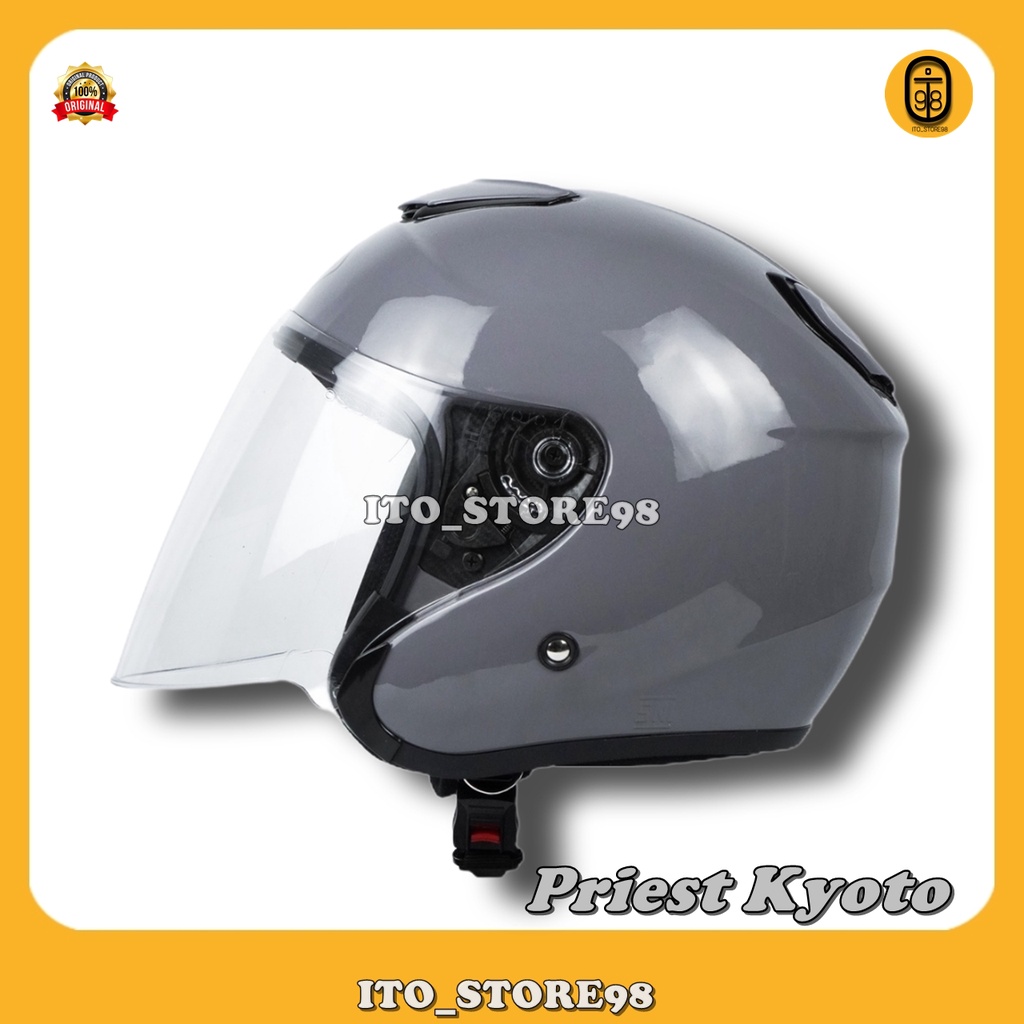 Helm Sepeda Motor Half Face Tipe Dyr Osaka / Kyt Kyoto / West Najima Helem Original Priest Untuk Pri