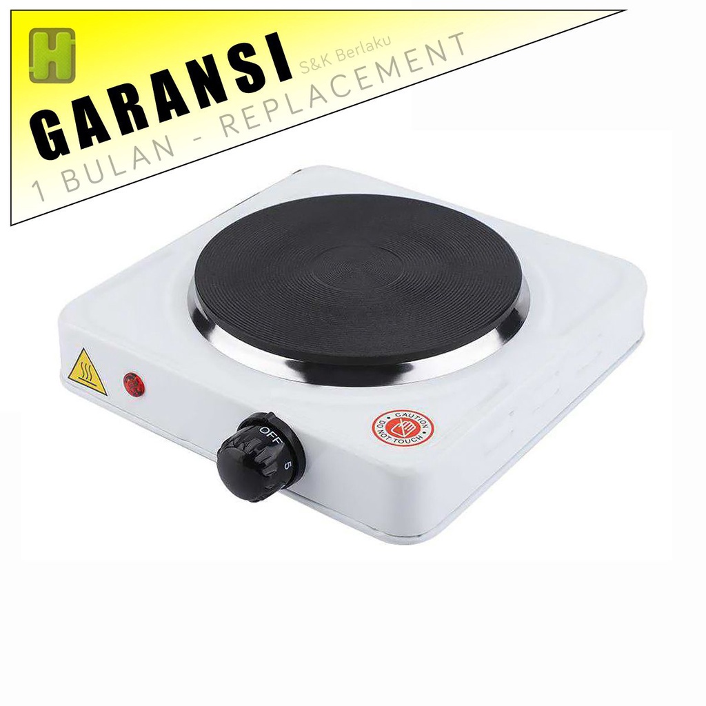 Kompor Listrik Mini Hot Plate Electric Cooking St 1000W 500W Portable Piknik Design Bergaransi Alat 