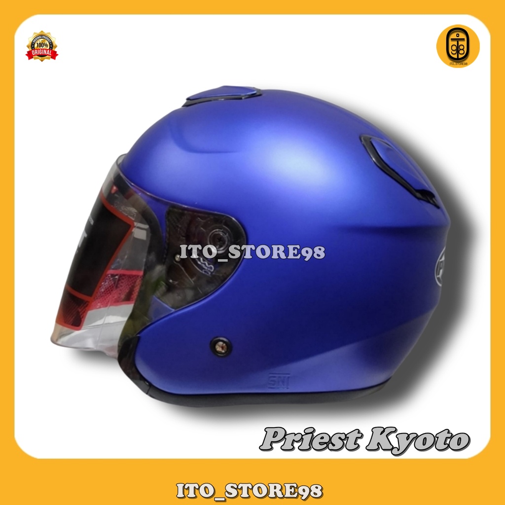 Helm Sepeda Motor Half Face Tipe Dyr Osaka / Kyt Kyoto / West Najima Helem Original Priest Untuk Pri
