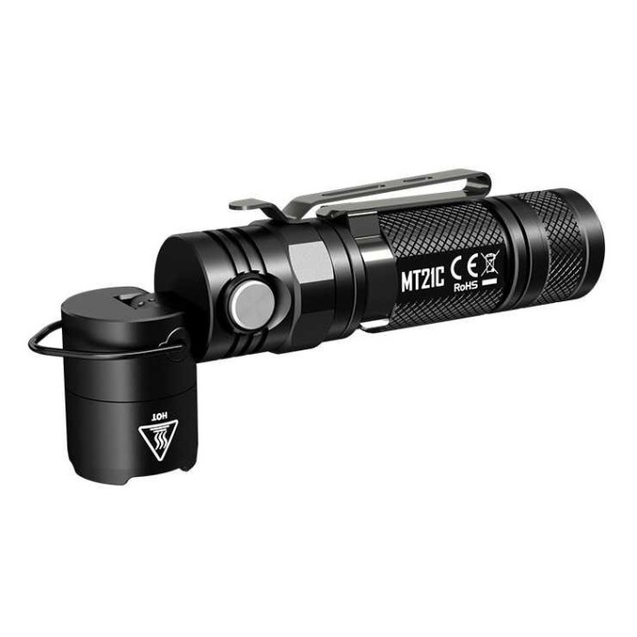 Lampu Outdoor Portable NITECORE MT21C Senter LED CREE XP-L HD V6 1000 Lumens Flashlight Black