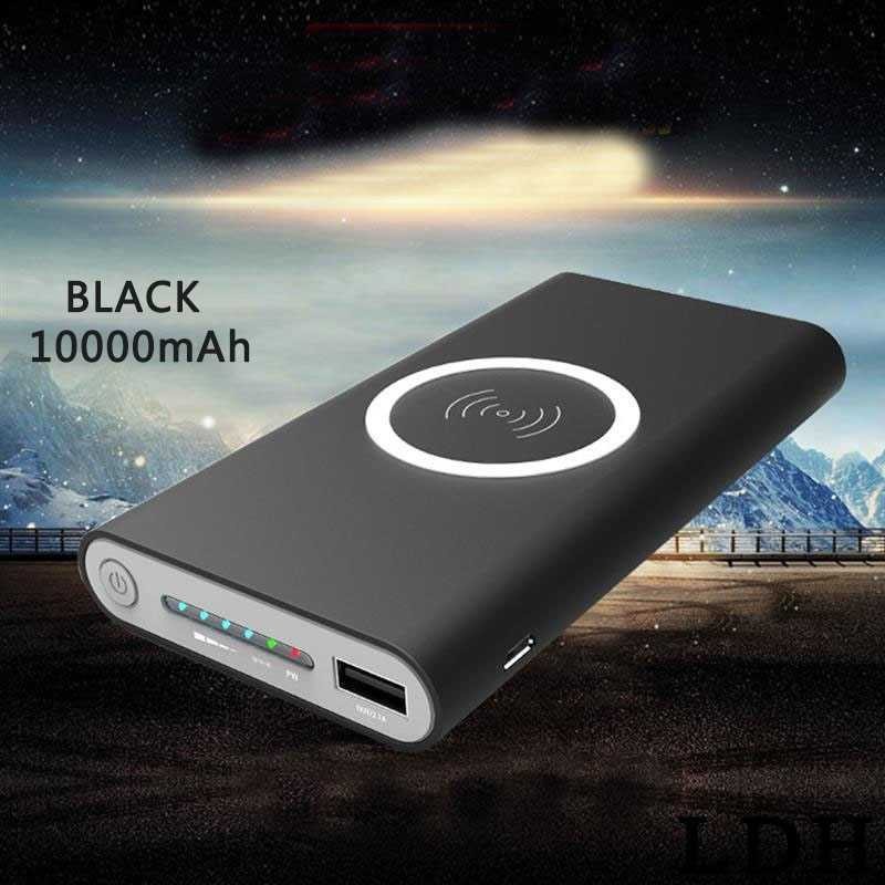 [COD] Power Bank Qi Wireless Charging Pad 2 Port 2.1A 10000mAh Powerbank Dual Output USB 10000 mAh 20000mAh Aksesoris Smartphone