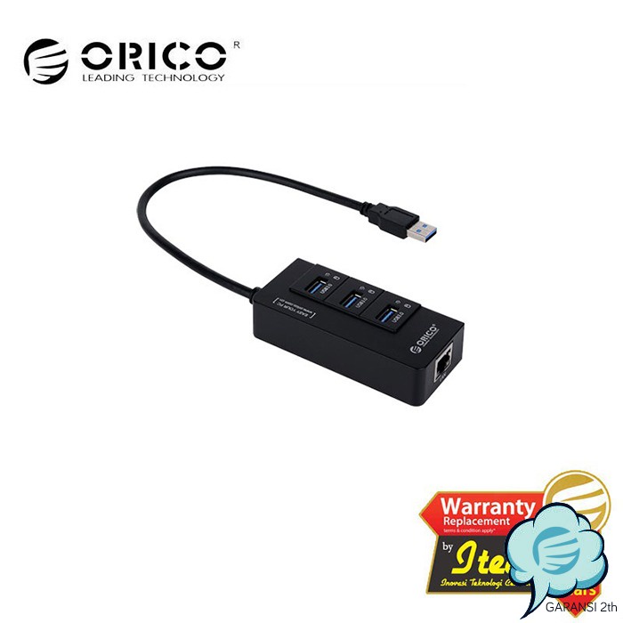 Portable Adapter USB HUB LAN ORICO HR01-U3 1 in 1 Fast USB3.0 Gigabit