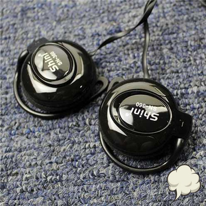 Headphone Shini Earhook Clip-on Sporty Headset Audio 35mm Earphone Player Smartphone Universal