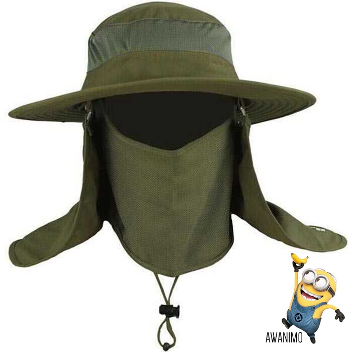 Topi Gunung Face Sarung Pelindung Tutup Wajah UV Protection Mountain Cap Nodel Tentara Jepang