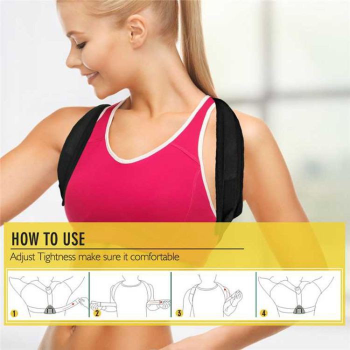 Tali Korektor Postur Punggung Lurus Sabuk Correct Body Harness Support Belt Sporty 90-110cm