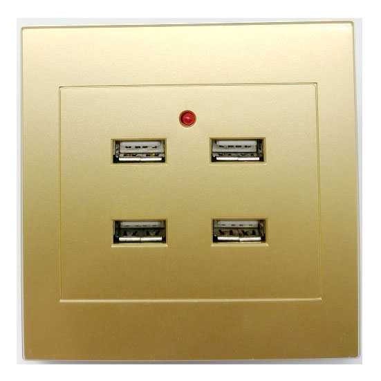 Stop Kontak 2 Slot USB Dinding Wall Socket Cas Charger Charge Smartphone Charging Port Kelistrikan Murah