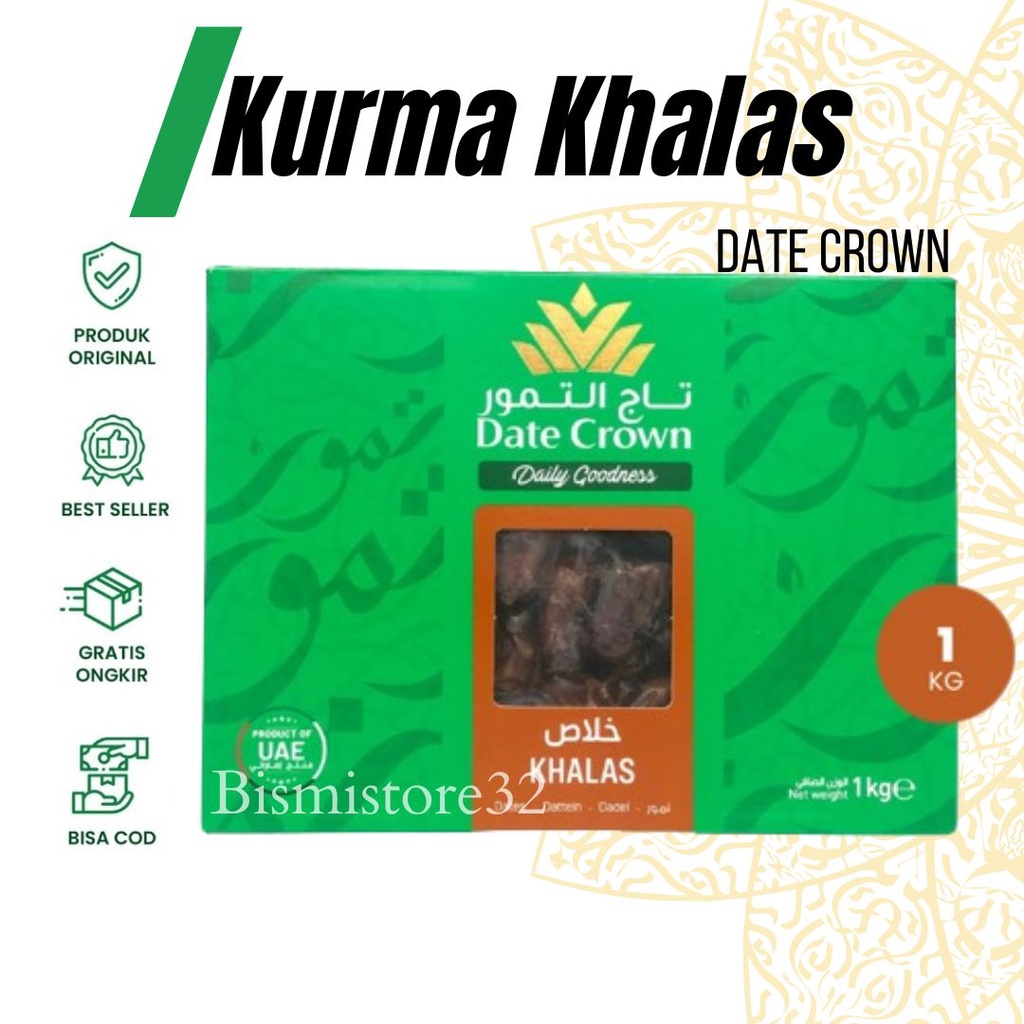 

Kurma Khalas 1kg - Kurma Khalas Date Crown Premium Original