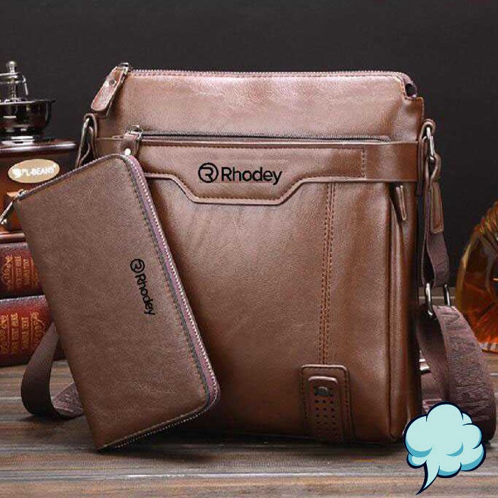 Slingbag Rhodey Tas Selempang Messenger Crossbody Pria With Dompet Sling Bag Elegan Premium Leather