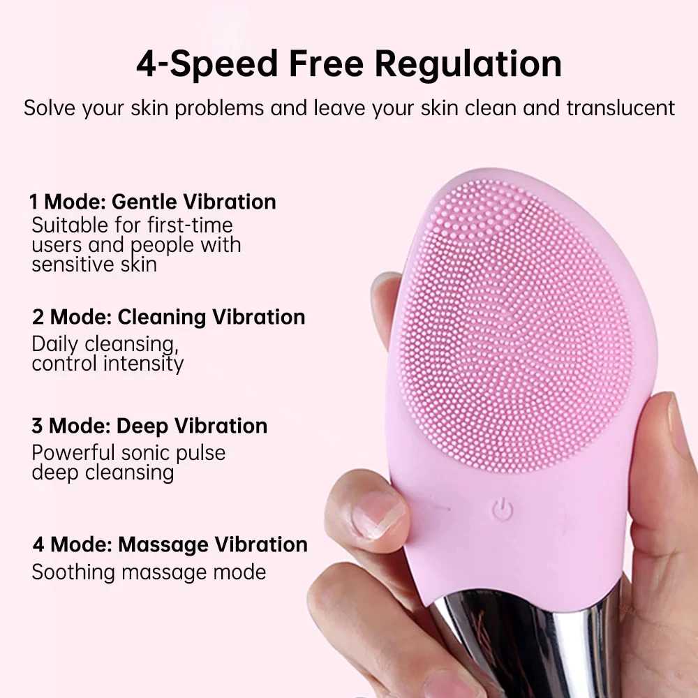 [COD] Facial Cleansing Pad Scrub Elektrik Sonic Electric Alat Cuci Muka Sikat Brush Pembersih Wajah Face Cleaner Silikon Silicone Murah