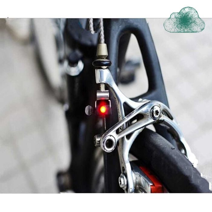 Lampu Rem Belakang Sepeda V Mini LED Merah Waterproof Bicycle Lamp Indikator Light Aksesoris Awet