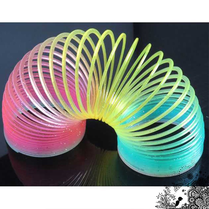 Slinky Spring Rainbow Qixing Toys Mainan Dewasa Anak Peer Kecil Mini Lucu Unik Portable Anti Stress