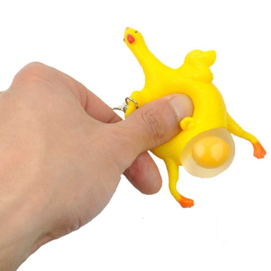 Gantungan Kunci Mainan Squishy Anti Stress Model Ayam Bertelur Turkey Egg Keychain Cute Boneka