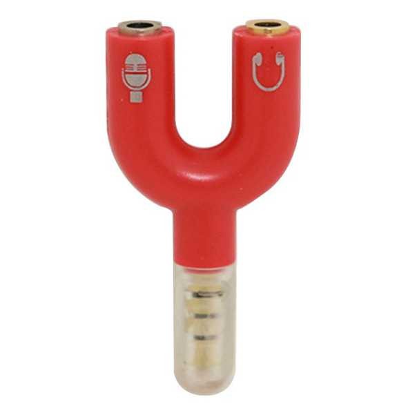 Splitter Audio Shape U Universal 3.5mm ke Headphone Plus Jack Mic Microphone Male to Dual Female Bergaransi