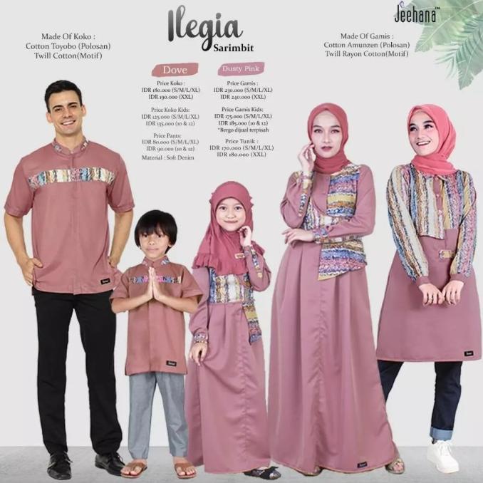 Best Seller Baju Sarimbit Keluarga Lebaran Family Set Muslim Ilegia Jeh 2022 Terbaik