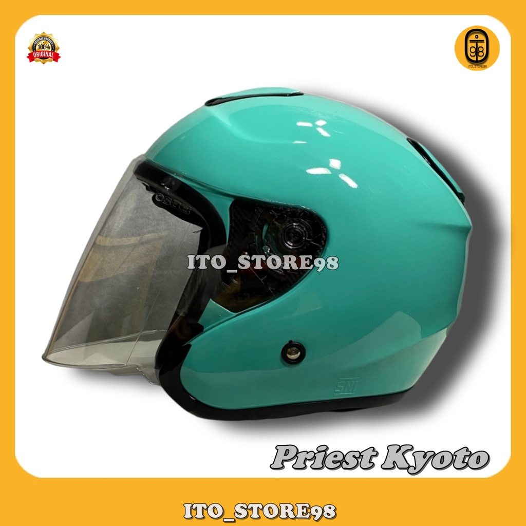 Helm Sepeda Motor Half Face Tipe Dyr Osaka / Kyt Kyoto / West Najima Helem Original Priest Untuk Pri