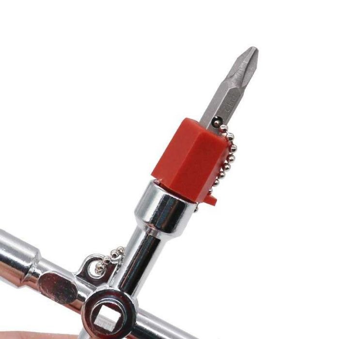 Kunci Pas Otomotif BST Multifungsi 5 in 1 Kepala Obeng Plus Minus Screwdriver Mini Portable