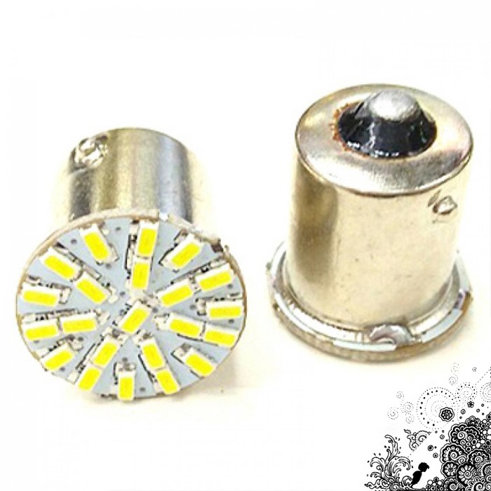 [COD] Lampu Rem Mobil Belakang Mini LED 1156 BA15S SMD 3014 2 PCS Tail Light Terang Warna Merah Mura