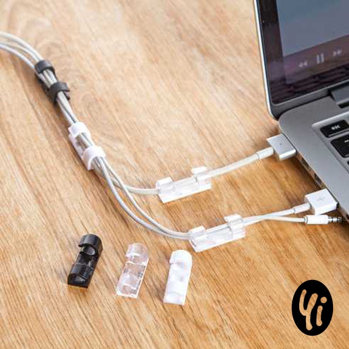 [COD] Klip Kabel Organizer Cable Clip 20PCS Penjepit Rapi Tie Murah Bagus Management Rapi Teratur Di