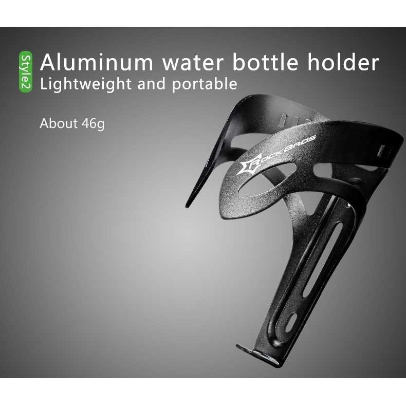 Water Bottle Drink Holder Botol Minum Sepeda Rockbros Bahan Aluminium Dilengkapi Set Baut - Style 2