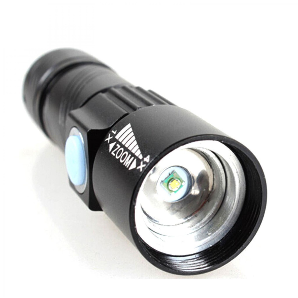 Senter LED Mini USB Rechargeable Flashlight Q5 LED 2000 Lumens Praktis Electric Light